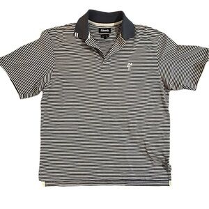 Ashworth Black and White Striped Polo / gulf shirt.